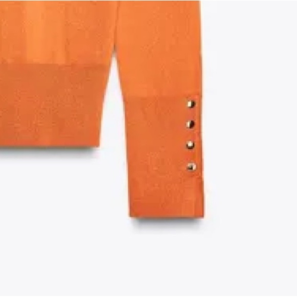 NWT. Zara Burnt Orange Basic Solid-Colored Sweate… - image 4